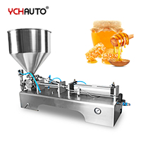 Machine de remplissage semi-automatique à buse unique en acier inoxydable pour pâtes, miel, crème et petites bouteilles