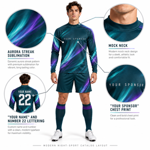 ชุดฝึกซ้อมฟุตบอล เสื้อฟุตบอลสั่งทำ กางเกงขาสั้น ระบายอากาศ แห้งเร็ว ชุดกีฬาสำหรับทีม - Product Image 6