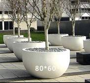 Grandes jardinières et bacs à fleurs minimalistes en fibre de verre pour jardins extérieurs, maisons et hôtels - Écologiques - Product Image 3