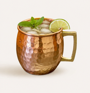 Mug à Moscow Mule en cuivre pur, artisanal et de qualité supérieure, martelé, avec poignée en laiton, vaisselle de bar de luxe pour cocktails - Product Image 6