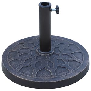Base per Ombrellone Rotonda in Resina con Motivo Decorativo, 18 Pollici, Capacità 26 Libbre, Supporto per Ombrellone da Mercato, Facile da Montare con Diametro 1,5 Pollici - Product Image 1