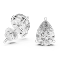Élégantes boucles d'oreilles en or jaune 10 carats avec diamants de laboratoire taille poire, certifiées IGI, minimalistes et scintillantes, pour femme sophistiquée