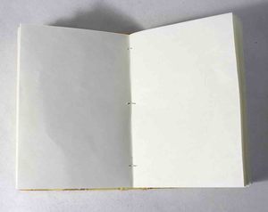 Wholesale Handmade Cotton Paper Wood Hardcover Notebook Yellow Marble Design Recycled Free Acid - Product Image 3