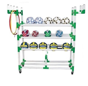 Standard Quality Multi Sports Four-Wheel Carry Cart Made of Plastic for Storing/Transporting <b>20</b> Balls OEM Customizable - Product Image 1