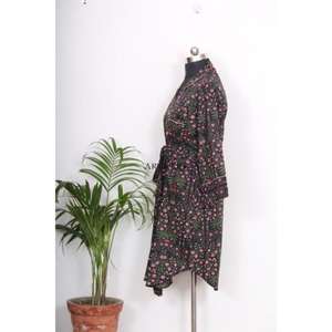 Vestido de Algodón Indio para Mujer, Blusas, Camisa de Algodón Estampada Hecha a Mano, Camisa Bohemia de Algodón Estampada, Ropa de Talla Grande para Mujer - Product Image 5