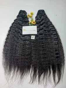 Paquetes de tejido recto ondulado natural de cabello virgen Yaki-Cabello humano vietnamita crudo de grado superior - Product Image 3