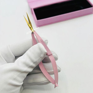 Pince à épiler professionnelle rose doré en acier inoxydable, légère, écologique, à pointe fine, la plus vendue pour sourcils - Product Image 3