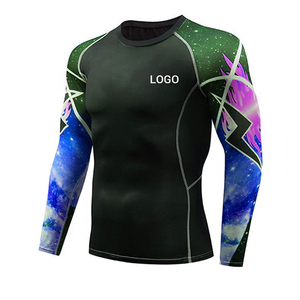 Camiseta de Manga Larga para Hombre con Estampado por Transferencia Térmica, Bloques de Color, Protección UV, Transpirable, de Secado Rápido, Antibacteriana y Ecológica - Product Image 2