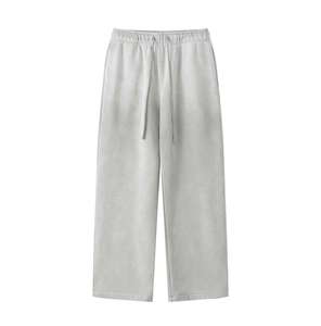 Custom for Puff Print <b>Flare</b> Wide Leg Men's <b>Sweatpants</b> Sun Faded Fleece Blank Baggy Pants Flat Front <b>Wholesale</b> Trouser for unisex - Product Image 5