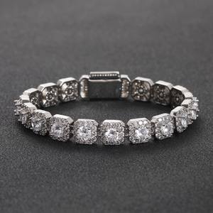 Hip Hop Moissanite Diamond <b>Bracelet</b> for <b>Men</b> Women Luxury Iced Out Cuban Link Chain <b>Bracelet</b> for Party Wedding - Product Image 4