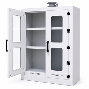 Armoire de stockage industrielle ELS Instruments en PP pour produits chimiques acides et alcalins, construction anti-corrosion, 750x550x1900mm, garantie 1 an - Product Image 2