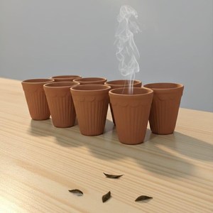 Premium Handcrafted Kulhad <b>Clay</b> Cups Natural Earthenware Rustic Aromatic Reusable Experience Terracotta Tea Coffee Set Food - Product Image 6