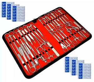 Kit d'instruments chirurgicaux médicaux en acier inoxydable de haute qualité pour dissection et suture, manuel, CE, pour petits interventions hospitalières - Product Image 1