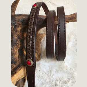 Premium Handmade Leather <b>Braided</b> Dogs pet Collars featuring durable <b>braided</b> leather and elegant craftsmanship in wholesale rate - Product Image 2