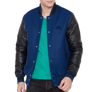 Modern Lifestyle Leather Sleeves Letterman <b>Jacket</b> Featuring Quality Details Winter <b>Jacket</b> For Daily Fashion - Product Image 5