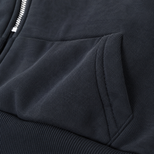 Sudadera con capucha extragrande para hombre, con cierre de cremallera, de felpa francesa, de algodón, informal, estilo streetwear, tipo jersey. - Product Image 3