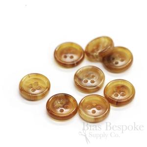 High Quality Custom Round 4-Hole Buffalo Horn Animal Style Durable <b>Handmade</b> Sewing Buttons for <b>Clothes</b> Shirt Suit - Product Image 5
