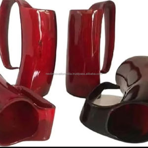 Taza de cuerno vikingo de calidad superior al por mayor, taza de cerveza y café natural acabada a mano, capacidad de 350ml - Product Image 2