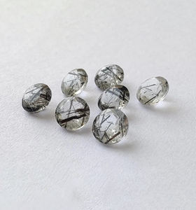 Quartz Rutile Noir AAA+ Rond Facetté – Pierre Précieuse Calibrée en Vrac pour Sertissage de Bague, Tailles Personnalisées Disponibles - Product Image 6
