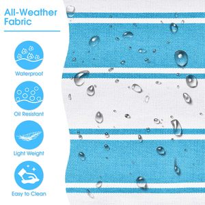 Bolsa de Mano Tipo Tote con Rayas Azules y Blancas, Asas de Cuerda, Resistente al Agua, Poliéster Ecológico, Duradera, Ajustable, Regalo Promocional - Product Image 6