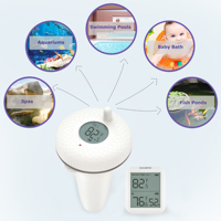 Termometer Kolam Renang Nirkabel Universal untuk IBS-P01R Sensor Suhu Air Digital Mengambang IPX7 Tahan Air Plastik Layar Tampilan Dalam Ruangan