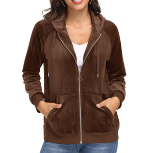 Fashionable Comfortable Women Outdoor Women <b>Velvet</b> <b>Hoodies</b> Custom Color Women <b>Velvet</b> <b>Hoodies</b> In Low MOQ - Product Image 1