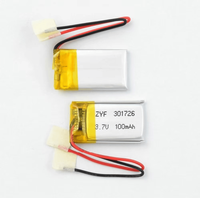 Batterie au lithium polymère de haute qualité 3,7 V 100 mAh 301726, batterie Lipo rechargeable avec PCM pour capteurs médicaux et micro-appareils