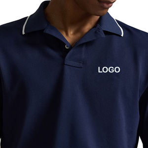 Chemise de performance personnalisée pour hommes, tendance, anti-humidité, respirante, séchage rapide, tissu extensible, pour le golf, le tennis, vêtements de sport, OEM, marque privée - Product Image 6