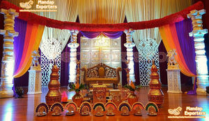 Impresionante decoración de escenario de recepción para salas de Bodas de Calgary, escenario de recepción para Bodas de Toronto, decoración de recepción de bodas moderna - Product Image 5