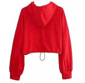 Sudadera con Capucha Corta de Manga Larga Personalizada para Mujer al por Mayor, Diseño Personalizado de Alta Calidad, Talla Grande XL, Top Informal de Moda Urbana - Product Image 6