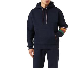 Sweat à capuche oversize personnalisable en coton épais 300g pour homme, style streetwear de luxe, coupe courte, en molleton à carreaux pour l'hiver - Product Image 1