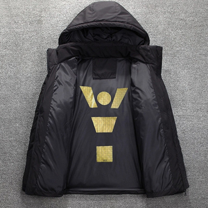 Veste matelassée à fermeture éclair intégrale pour homme, vêtement d'extérieur d'hiver de qualité supérieure avec isolation douce et confortable pour un usage décontracté et en plein air - Product Image 3
