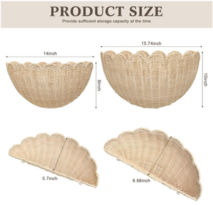 Handmade <b>Wall</b> Hanging Rattan Toy <b>Basket</b> Natural Woven <b>Storage</b> Organizer - Product Image 5