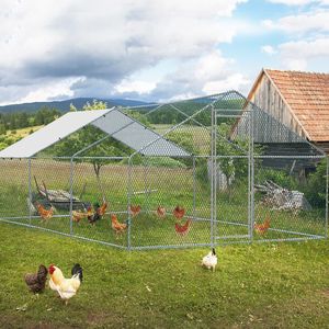 Pollaio Grande in Metallo 20 x 10 piedi con Copertura Impermeabile, Gabbia per Polli e Animali Domestici, Recinto per Conigli, Gatti, Cani e Pollame da Fattoria - Product Image 6