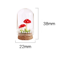 Maison de poupée Simulation Miniature Mini Forêt Magique Verre Gardien Champignons Modèle Décor Cadeau 1/12