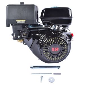Motore a Benzina 4 Tempi 15HP 420cc Nero con Albero Orizzontale OHV Avviamento a Strappo per Go Kart e Spaccalegna - Nuovo - Product Image 1