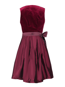 Women's Two-Piece Traditional Dirndl <b>Dress</b> Costume Outerwear for <b>Oktoberfest</b> Knee-Length Floral Print Breathable Embroidery - Product Image 2