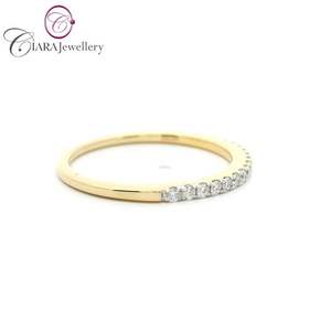 2024 Classic 18K Solid Gold Natural Diamond Round Brilliant Cut Prong Setting Women's <b>Wedding</b> Band Ring for <b>Anniversary</b> & Party - Product Image 6