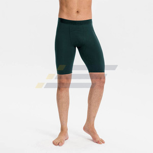 Shorts de compression pour hommes les plus vendus, sur mesure, respirants, séchage rapide, pour la gym et le sport, motif uni, taille haute élastique - Product Image 3