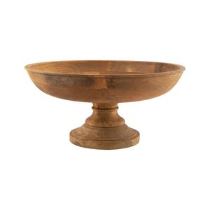 Frutero de Madera de Mango Hecho a Mano con Incrustaciones de Esmalte Blanco, Tazón Decorativo con Base para Servir en la Encimera de la Cocina y Decoración del Hogar, 12 Pulgadas - Product Image 4