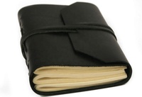 Carnet en cuir personnalisé - Fait main, format A6, à feuilles mobiles, carnet de poche, carnet de croquis de voyage, logo personnalisé, papier vierge en coton