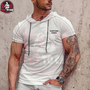 Sudaderas con Capucha de Manga Corta para Hombre, Color Blanco, con Logotipo Bordado Personalizado, Fabricante con Precios al por Mayor - Product Image 4