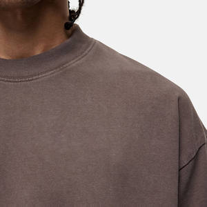 OEM Custom <b>Men</b> Summer Breathable High Quality Vintage <b>Brown</b> <b>T</b> <b>Shirt</b> 100% Cotton with Short Sleeve <b>T</b>-<b>shirt</b> Wholesale Custom Logo - Product Image 3