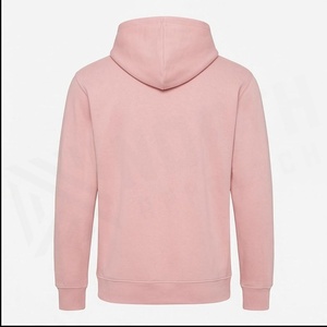 Sweat-shirt à capuche unisexe rose, coupe classique, en molleton de coton, décontracté, automne, avec poche - Product Image 4
