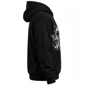 Sudadera con capucha negra de nuevo diseño, de algodón, con estampado gráfico de astronauta espacial, estilo urbano personalizado, unisex. - Product Image 4