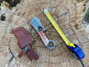 Cuchillo de caza y desollado de hoja fija de acero de Damasco con varios materiales de mango, personalizable OEM, cuchillos de filo recto - Product Image 5