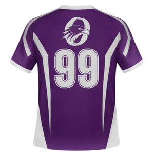 Men Purple White Sublimated Handball Jersey Short Sleeve <b>Polyester</b> Sports <b>Shirt</b> Team Wear Performance Match Training Apparel - Product Image 2