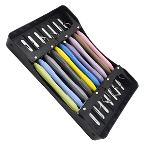 Kit de 10 instruments dentaires manuels pour composites, avec poignée ergonomique en silicone, double embout, pour restauration + stérilisation - Product Image 5