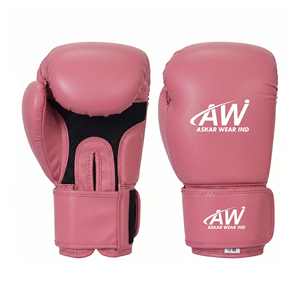 ถุงมือชกมวย Askar Wear Ind ขนาด 12 ออนซ์ หนังเทียม ปิดด้วยเวลโคร แบบเต็มนิ้ว สำหรับทุกเพศ สีชมพู - Product Image 1