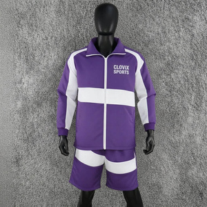 New Arrival Custom Logo Men Windbreaker Tracksuit <b>Set</b> Fashionable Orange <b>White</b> Panel Sportswear Jacket and Shorts Two <b>Piece</b> - Product Image 1